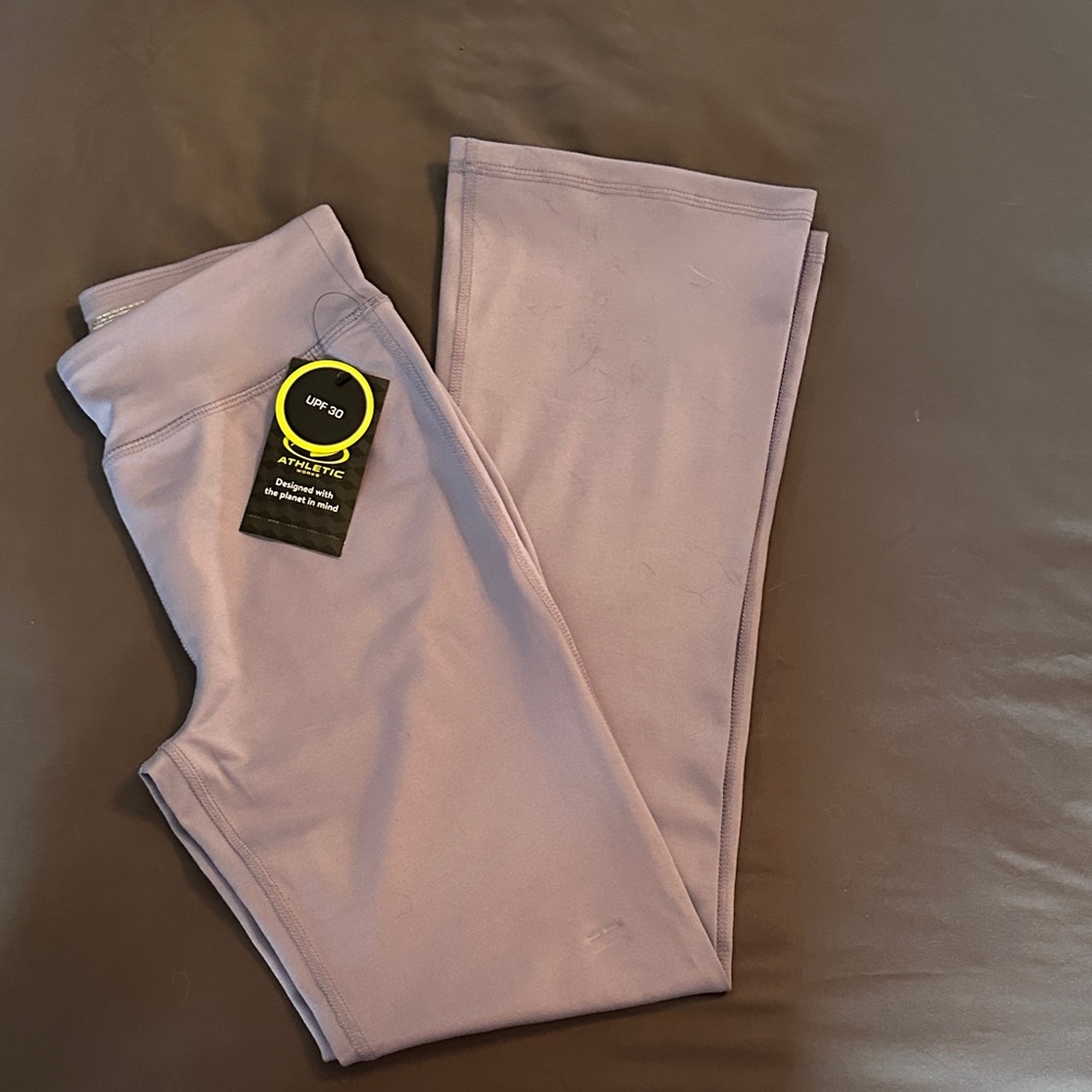 Girls Lavender Flare Leggings